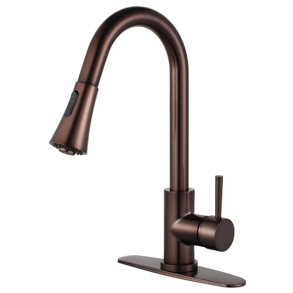 Satin Nickel Kitchen Faucet with Pull-Down Sprayer T10784