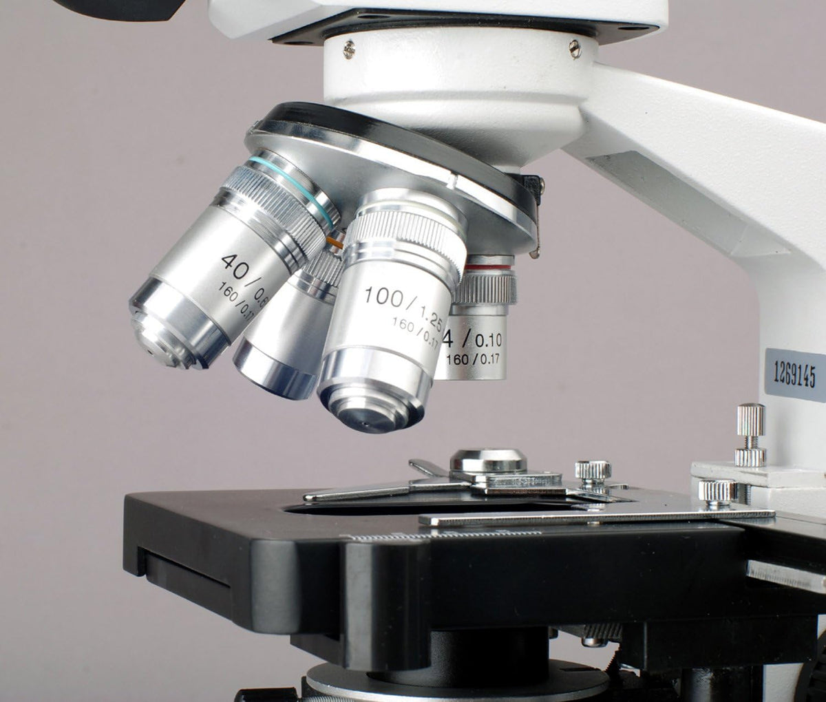 Binocular Compound Microscope, 40X-2000X Magnification, LED Illumination, Abbe Condenser, Double-Layer Mechanical Stage E6913