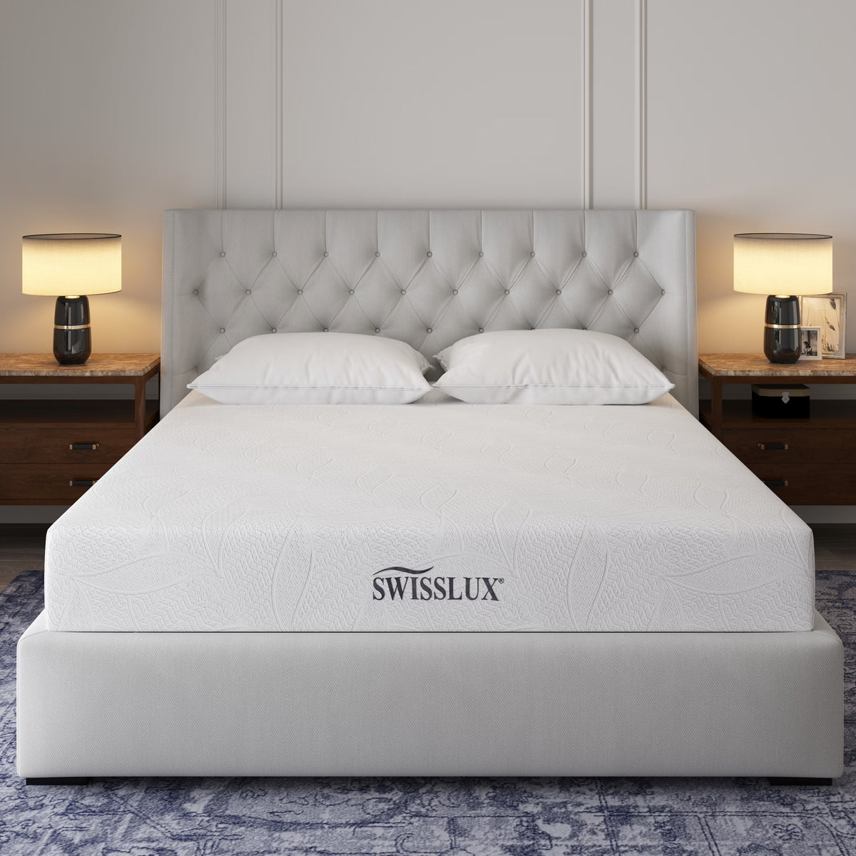 White Full Size 10 Inch Medium Plush Memory Foam Mattress S35016