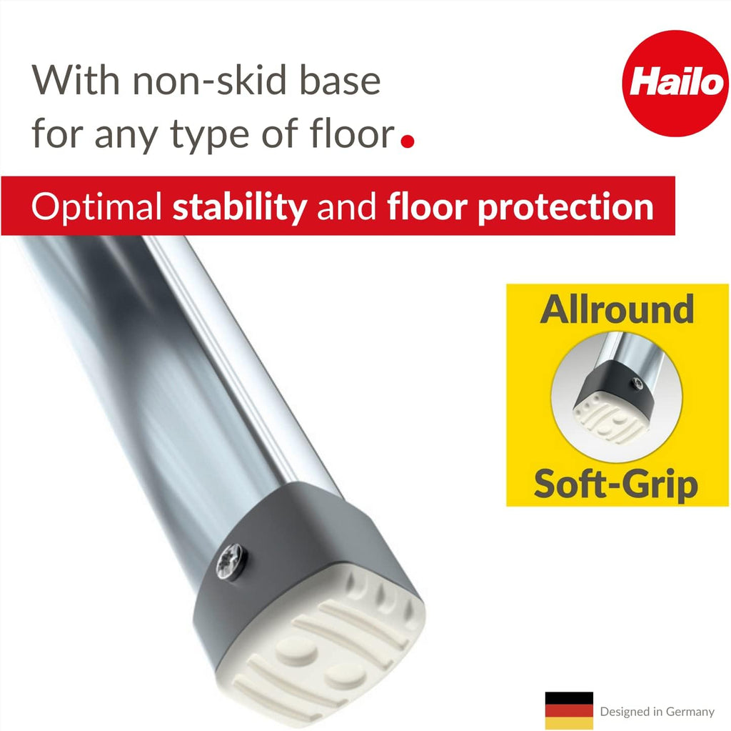 Aluminum Folding Stepladder with Three Extra Large Steps and Storage Tray I99558