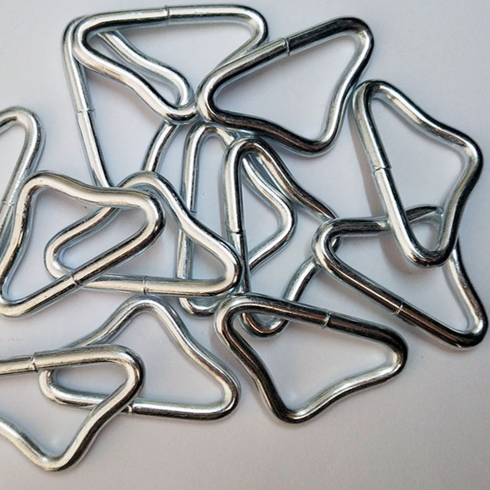 20pcs Trampoline Jumping Bed Bungee Mesh Cloth Buckle Triangle Ring Parts Q680