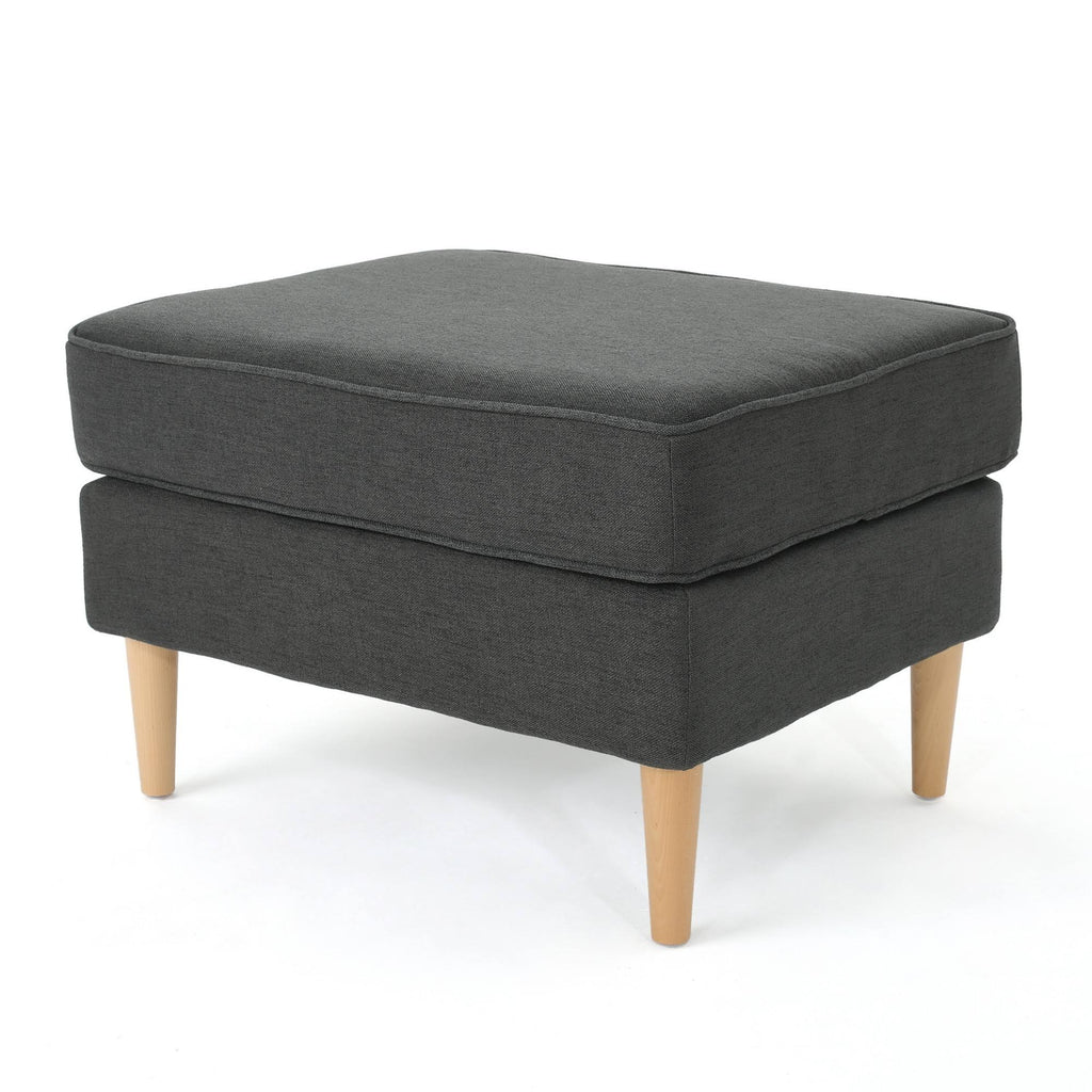 Gray Fabric Ottoman Bench R202