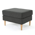 Gray Fabric Ottoman Bench R202