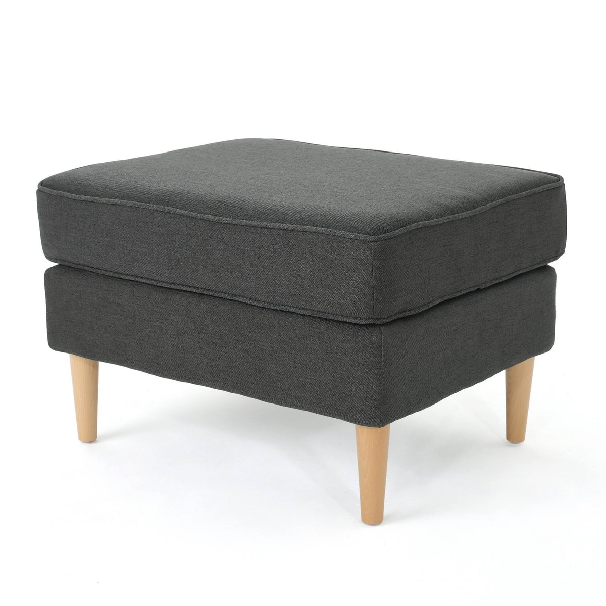 Gray Fabric Ottoman Bench R202