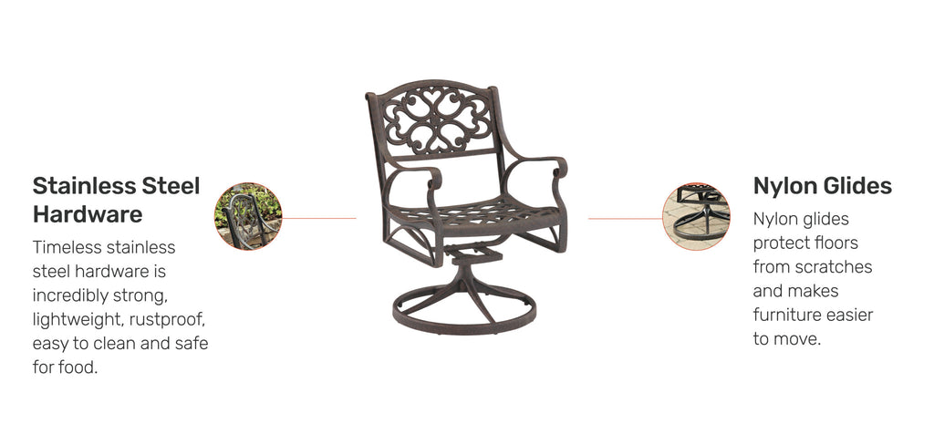 Bronze Outdoor Swivel Rocking Chair F635