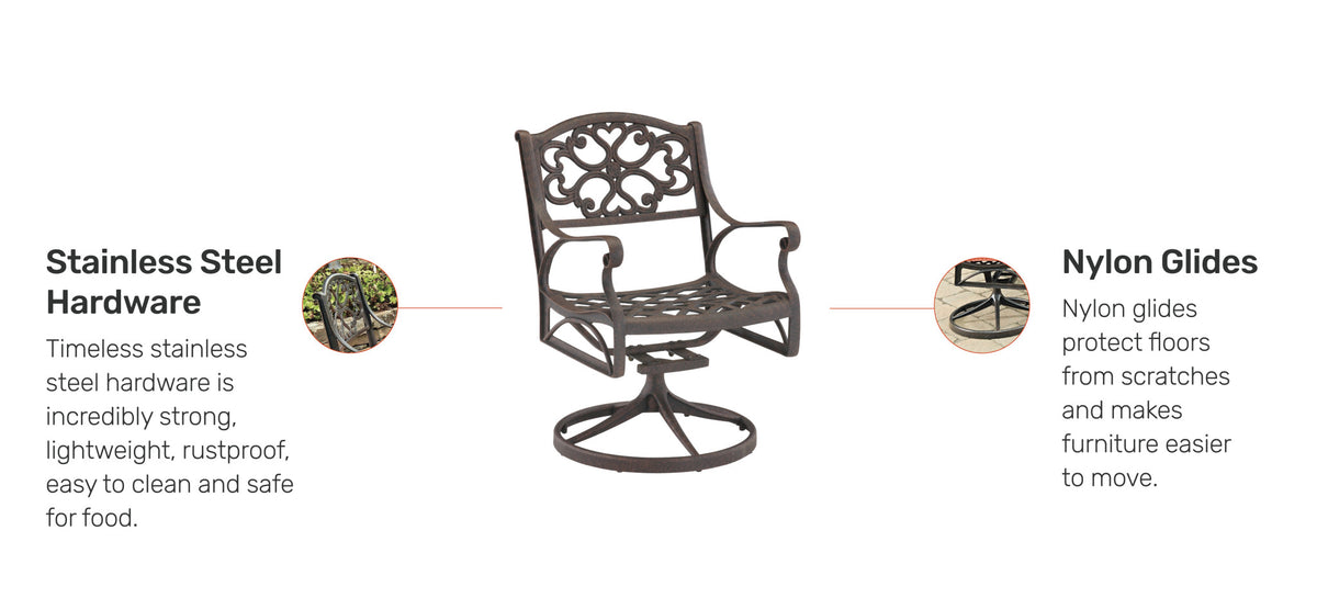 Bronze Outdoor Swivel Rocking Chair F635