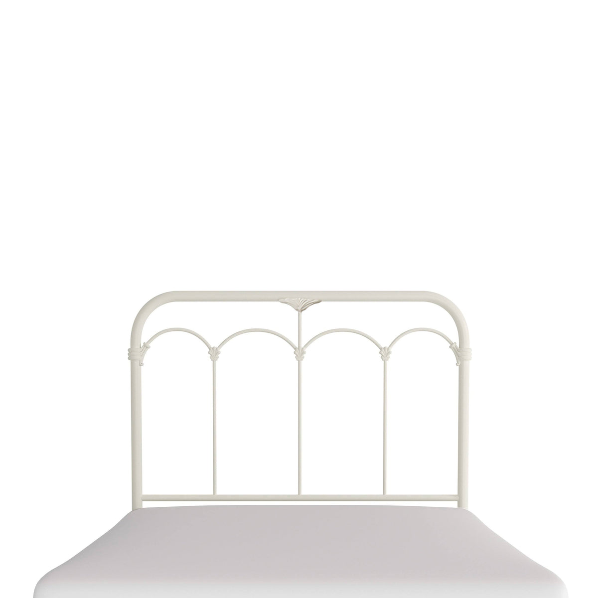King Soft White Metal Headboard N330690