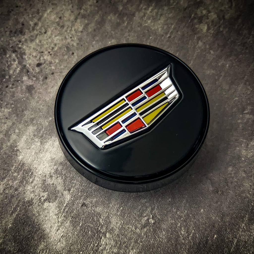 Illuminated Wheel Center Cap, 4pcs, 67mm, Black Logo A81905