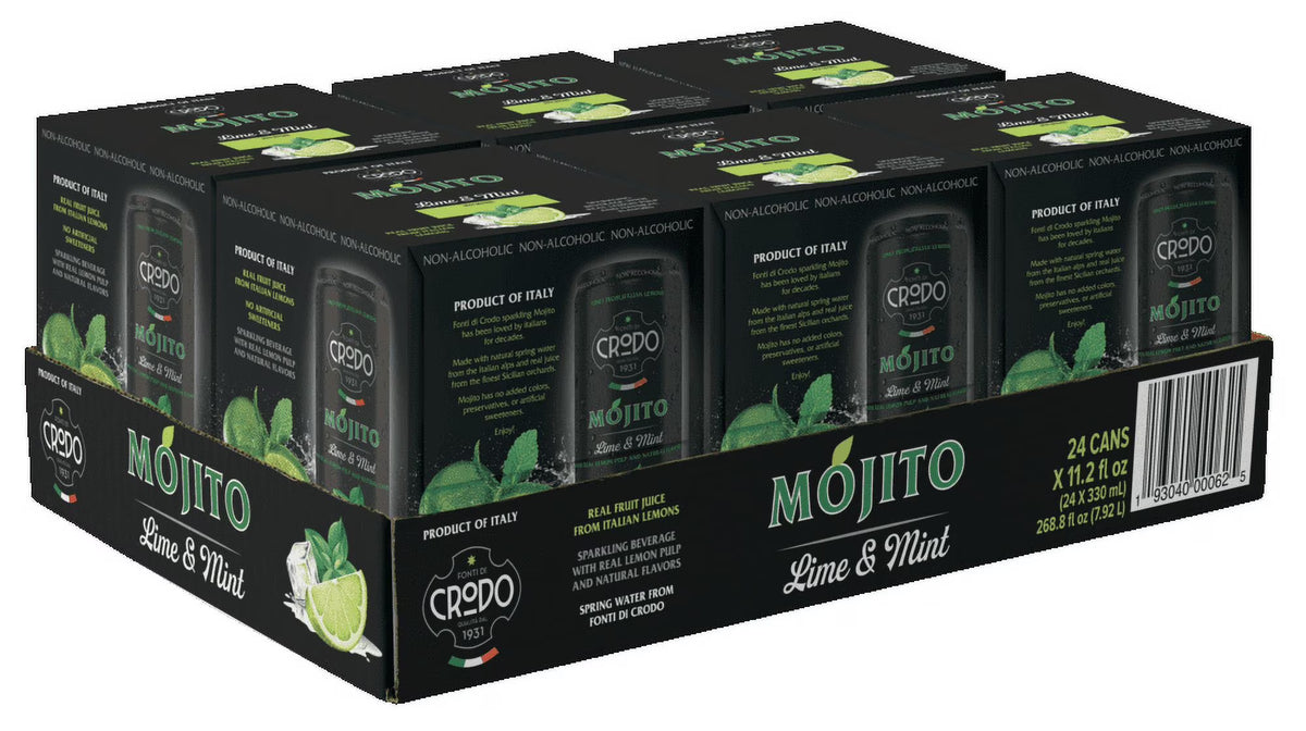 Italian Sparkling Beverage with Lime & Mint, 11.2 Oz. Cans (Pack of 24) K99261