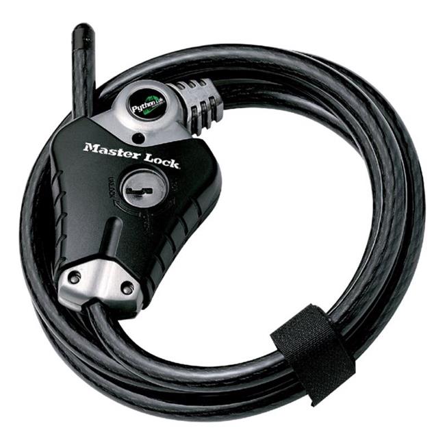 Python Steel Key Cable Lock, Black & Yellow Y224