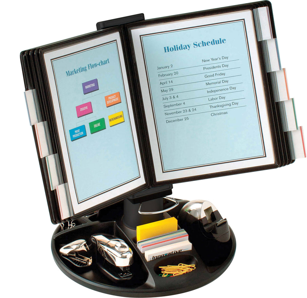 Display panel system, desktop, 10 compartments, for Letter, chrome S260