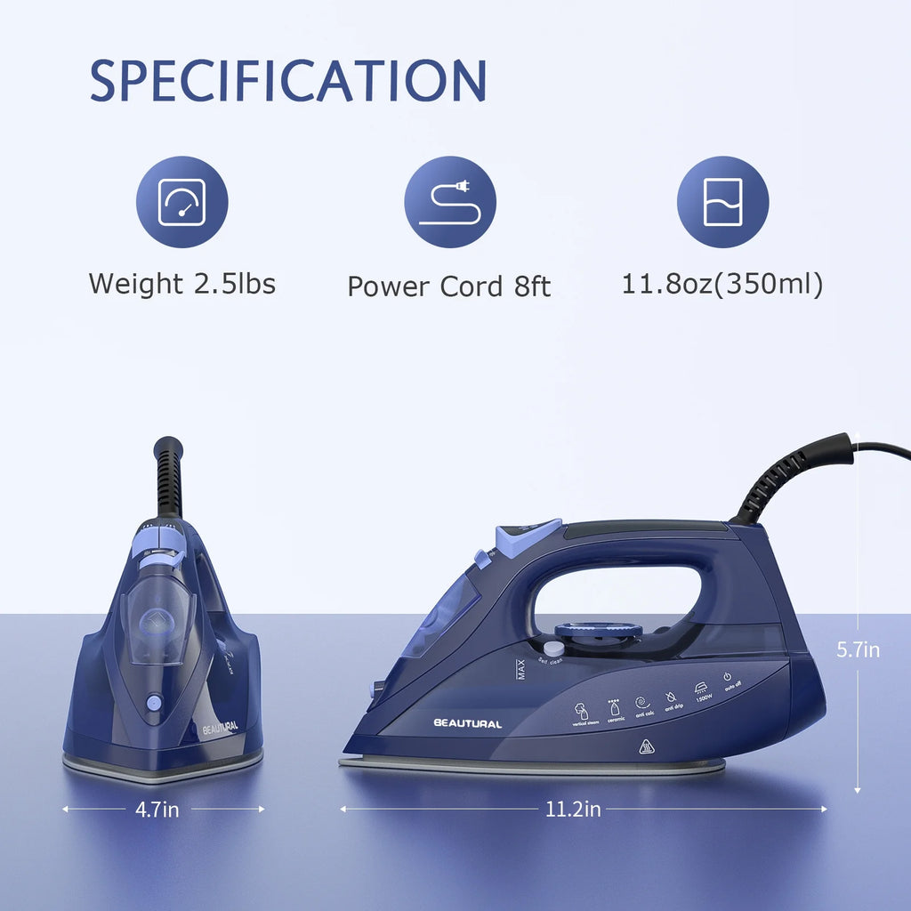 Steam Iron with Thermostat Dial, Self-Cleaning J632181
