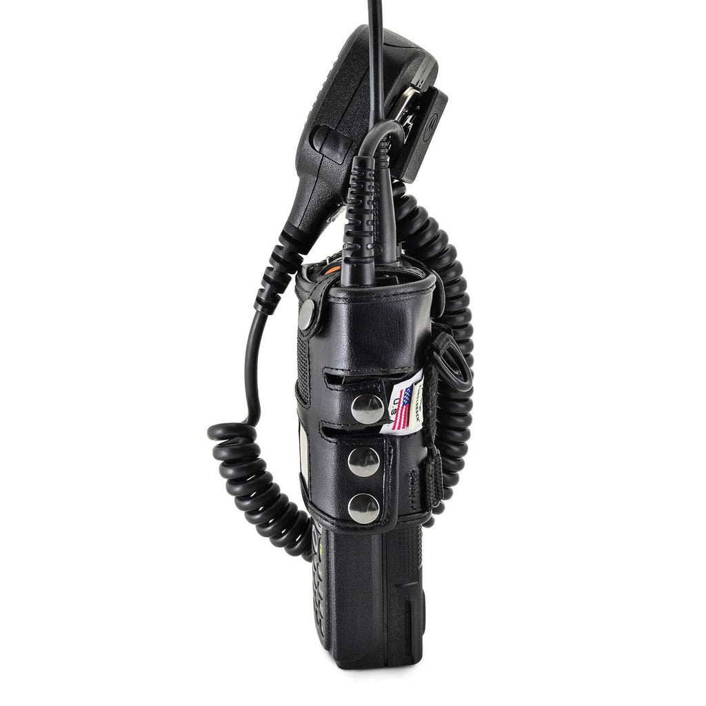 Black Leather 2 Way Radio Holder W465275