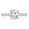 14K White Gold Round Diamond Solitaire Engagement Ring A540207