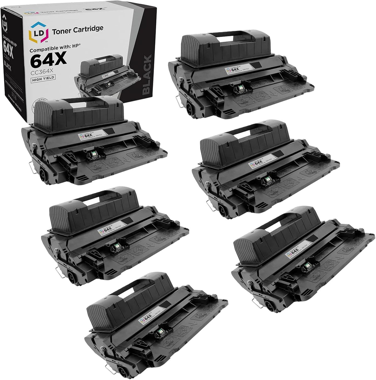 6-Pack Black High Yield Toner Cartridge F8666