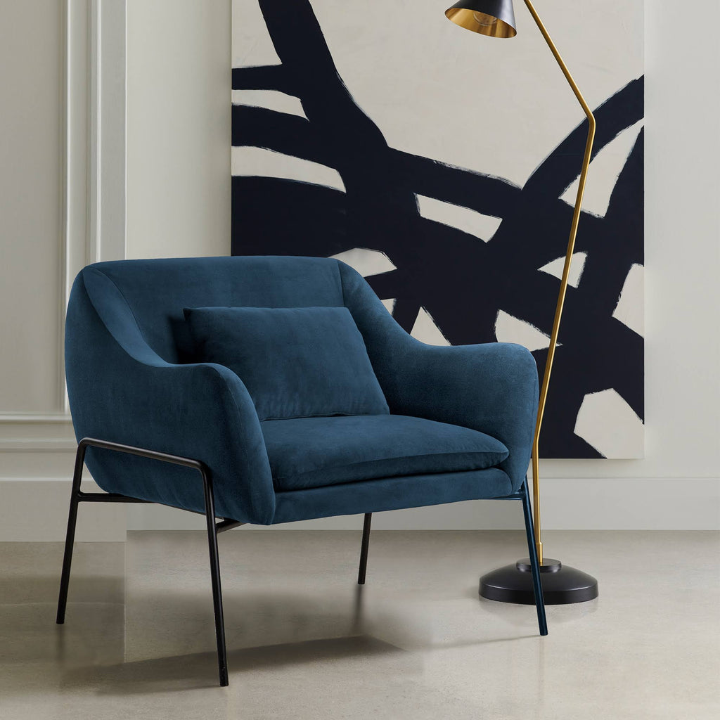 Blue Velvet Accent Chair S43361