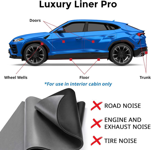 2 in 1 Sound Insulation for Cars Mass Loaded Vinyl and Closed Cell Foam W872250