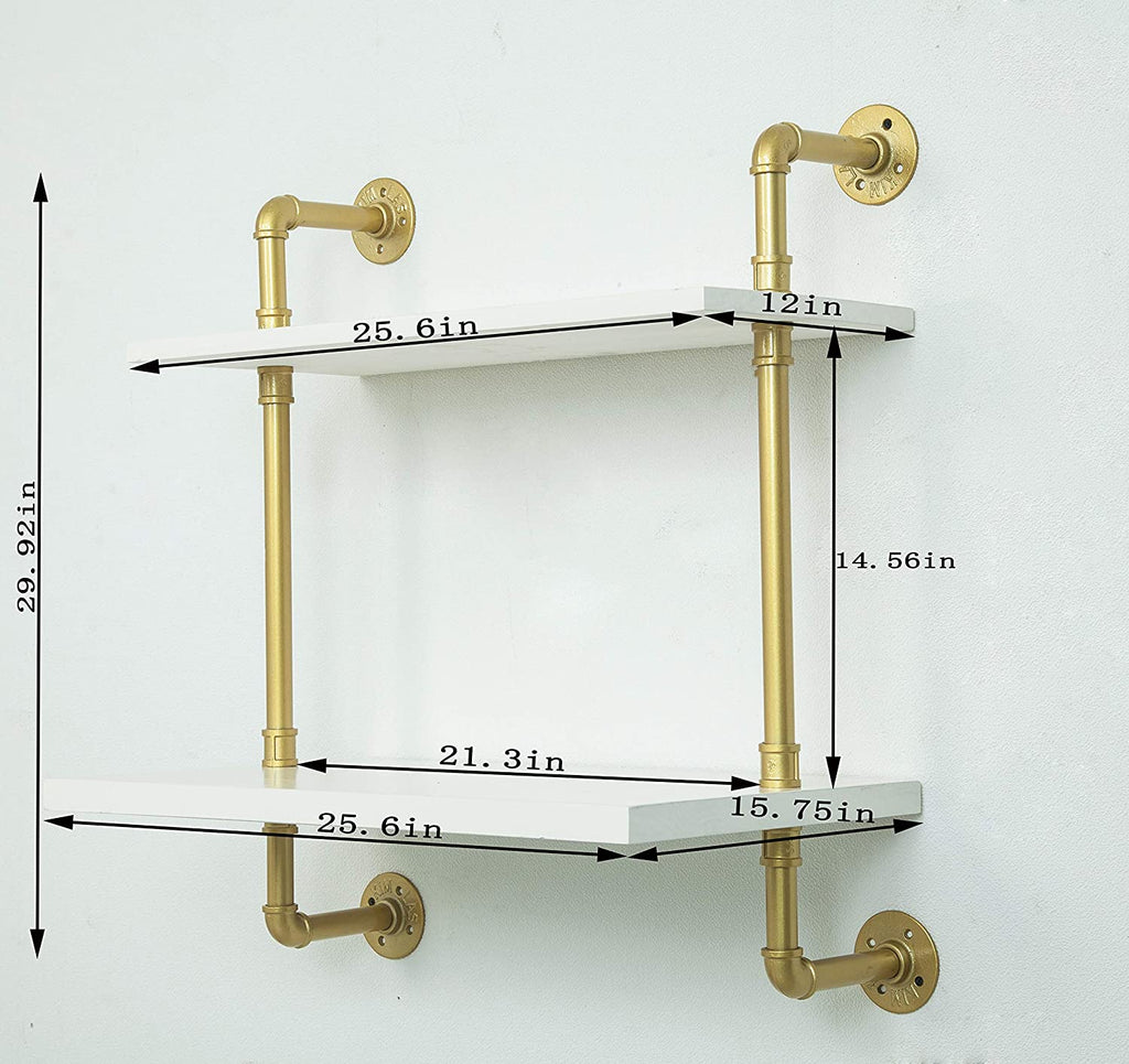Industrial Retro Wall Mount Iron Pipe Microwave Oven Shelf Stand L139033