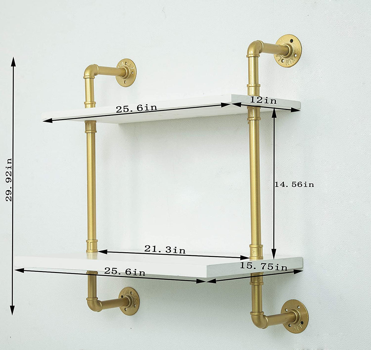 Industrial Retro Wall Mount Iron Pipe Microwave Oven Shelf Stand L139033