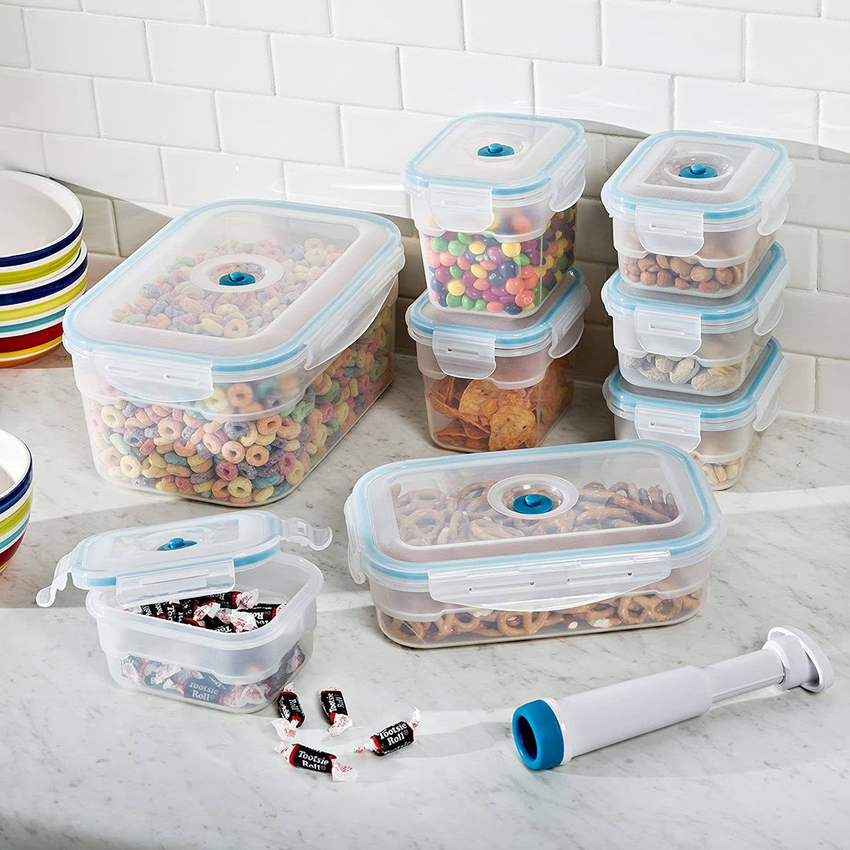 Ruby Rectangular-Shaped Vacuum-Sealing Food-Storage L11898