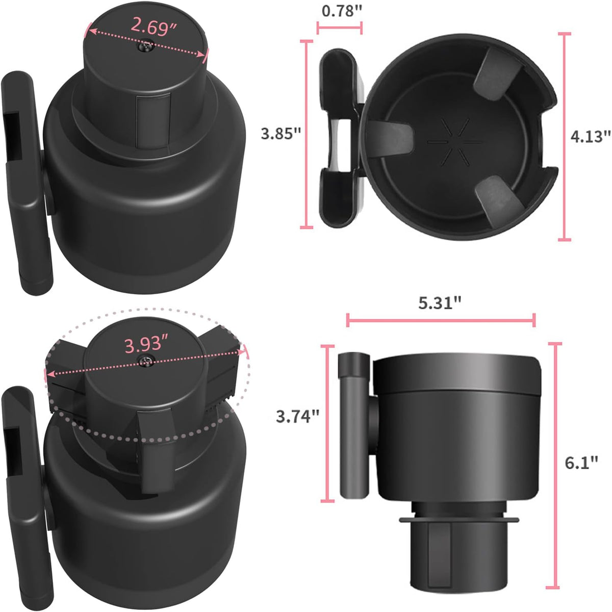 Expandable Car Cup Holder Organizer with Phone Stand W38605