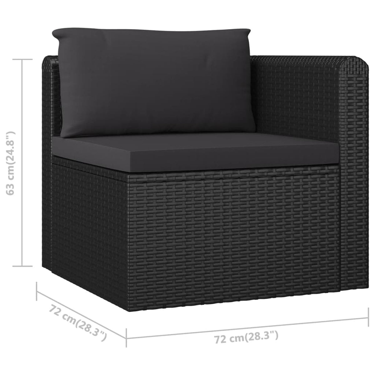 2 Piece Poly Rattan Patio Sofa Set with Cushions S7171