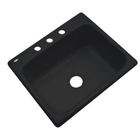 Black 3 Hole Kitchen Sink K627472