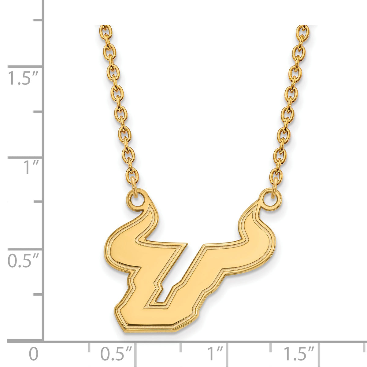 14k Gold Bull Pendant 18 inch Necklace M42934