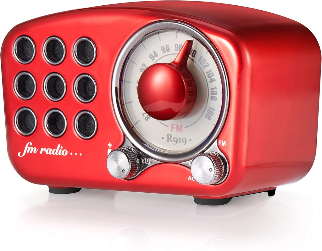 Retro Bluetooth Speaker with FM Radio (Pink) N713