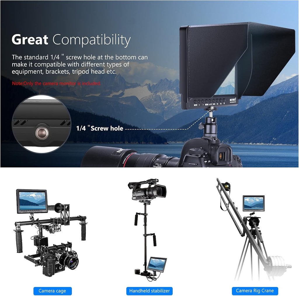 7 Inch 1280x800 4K HDMI Input Camera Field Monitor with 2600mAh Battery G94597