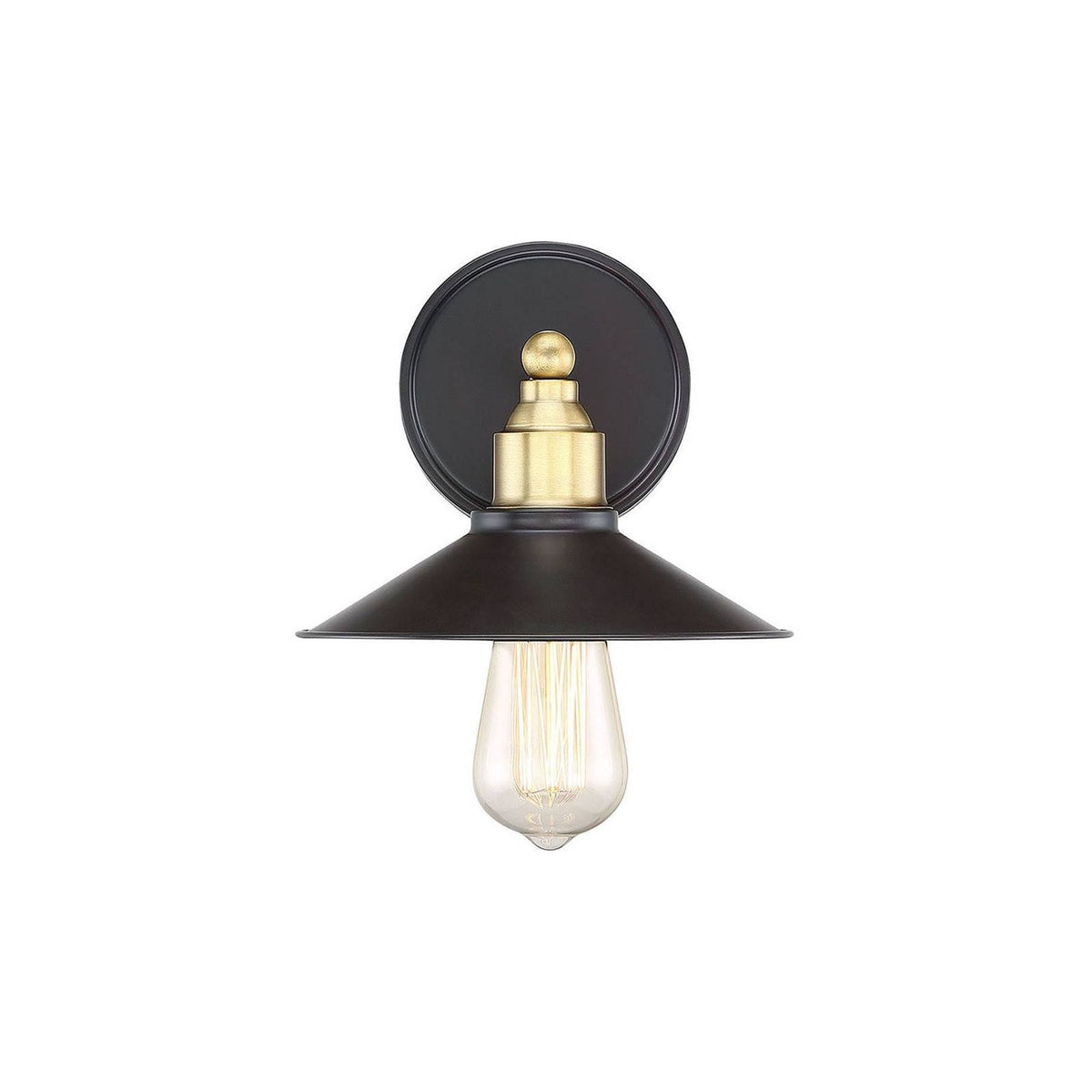 Oiled Rubbed Bronze Sconce with Brass Accents N51158