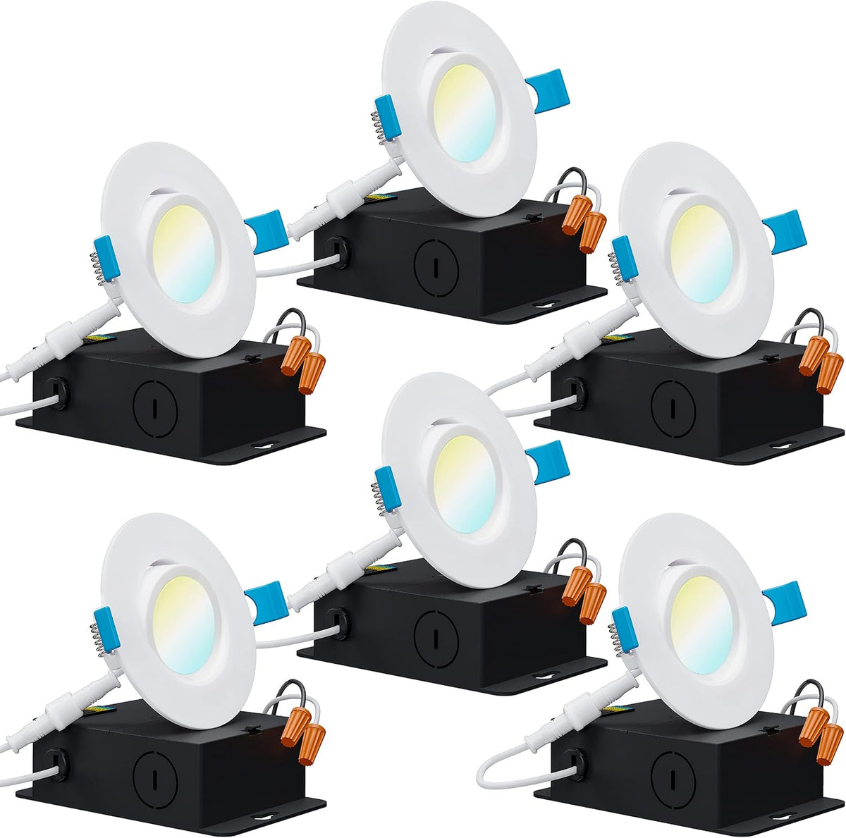 6 Pack Canless 3 Inch Recessed LED Lights J64030