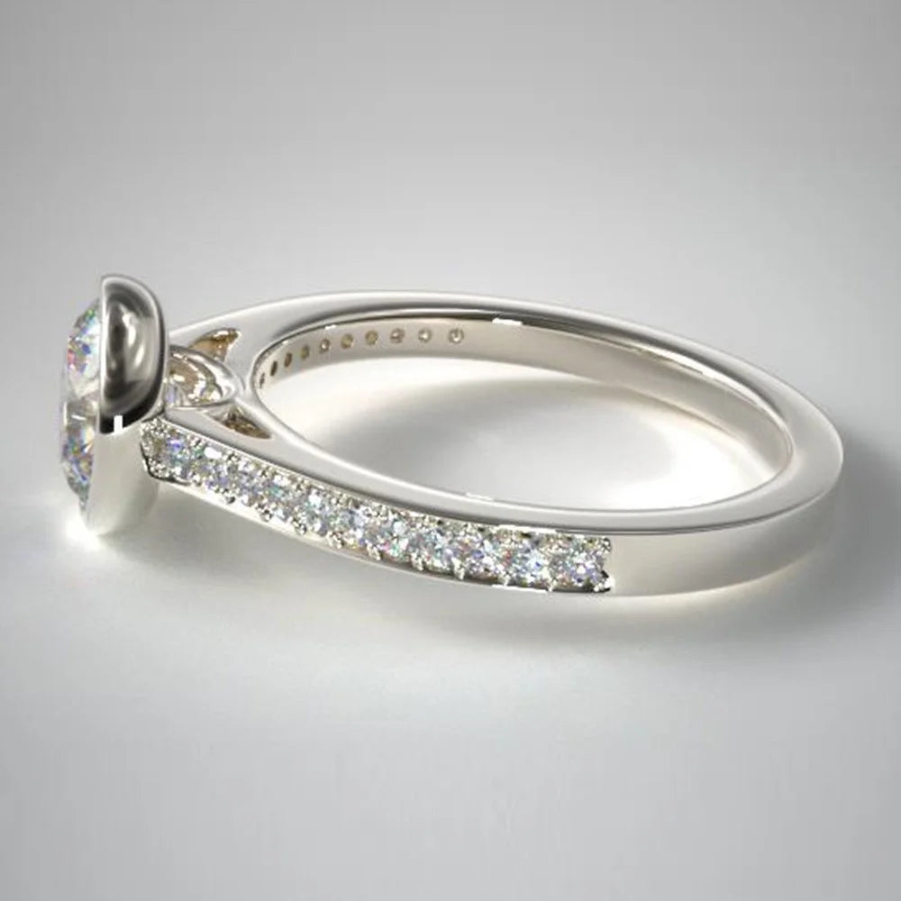 18k White Gold Diamond Ring P4371