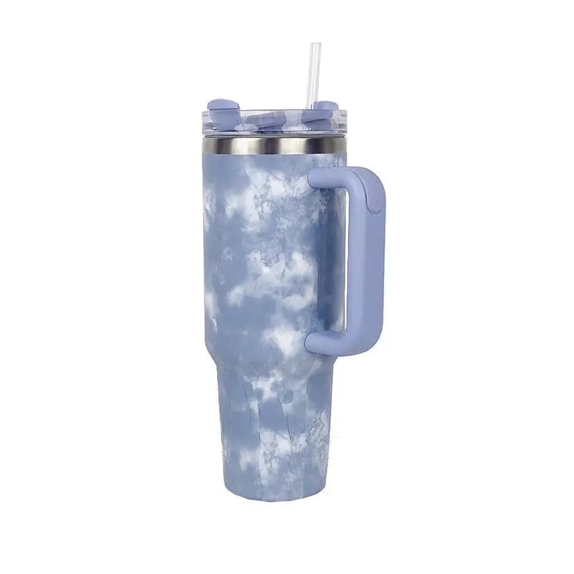 Purple 40 Oz Stainless Steel Thermal Tumbler with Handle K4793