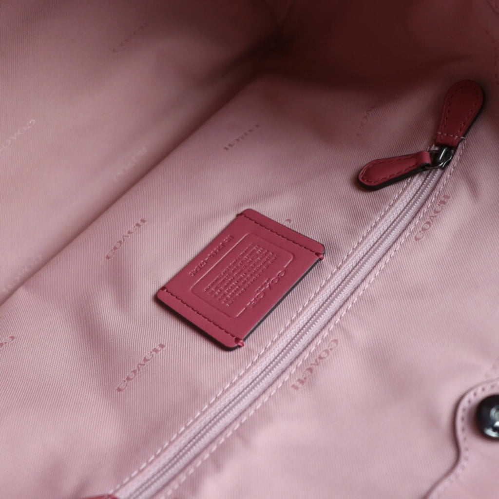 Pink Leather 2WAY Shoulder Bag A1738
