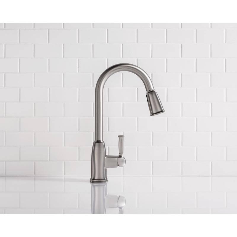 One Handle Stainless Steel Pulldown Kitchen Faucet D424022