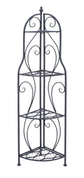 Black Metal Corner Rack T6260