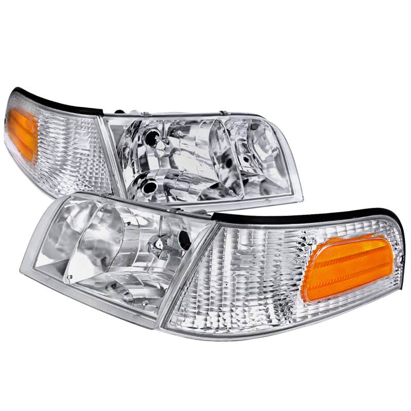 Chrome Euro Headlights for Ford Crown Victoria O988