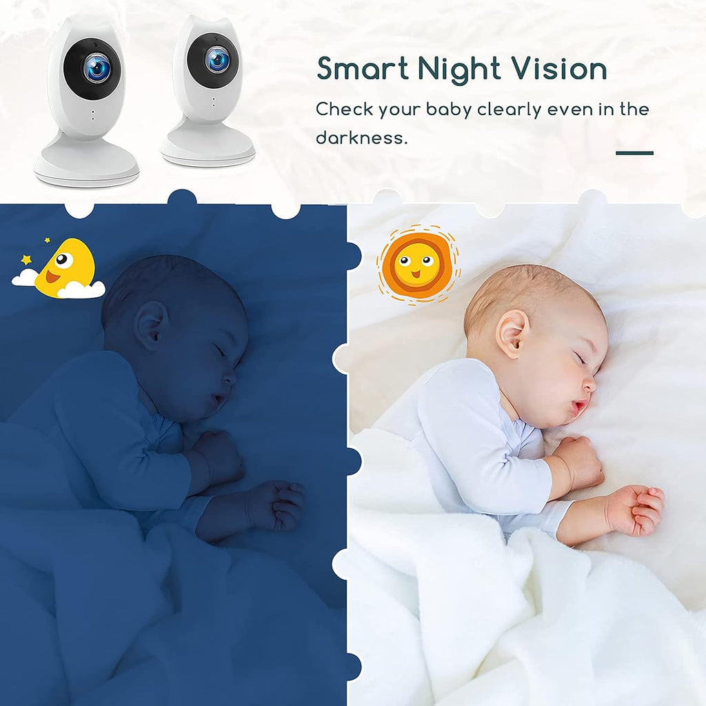 White 4.3 inch LCD Video Baby Monitor with Camera and Audio F920745