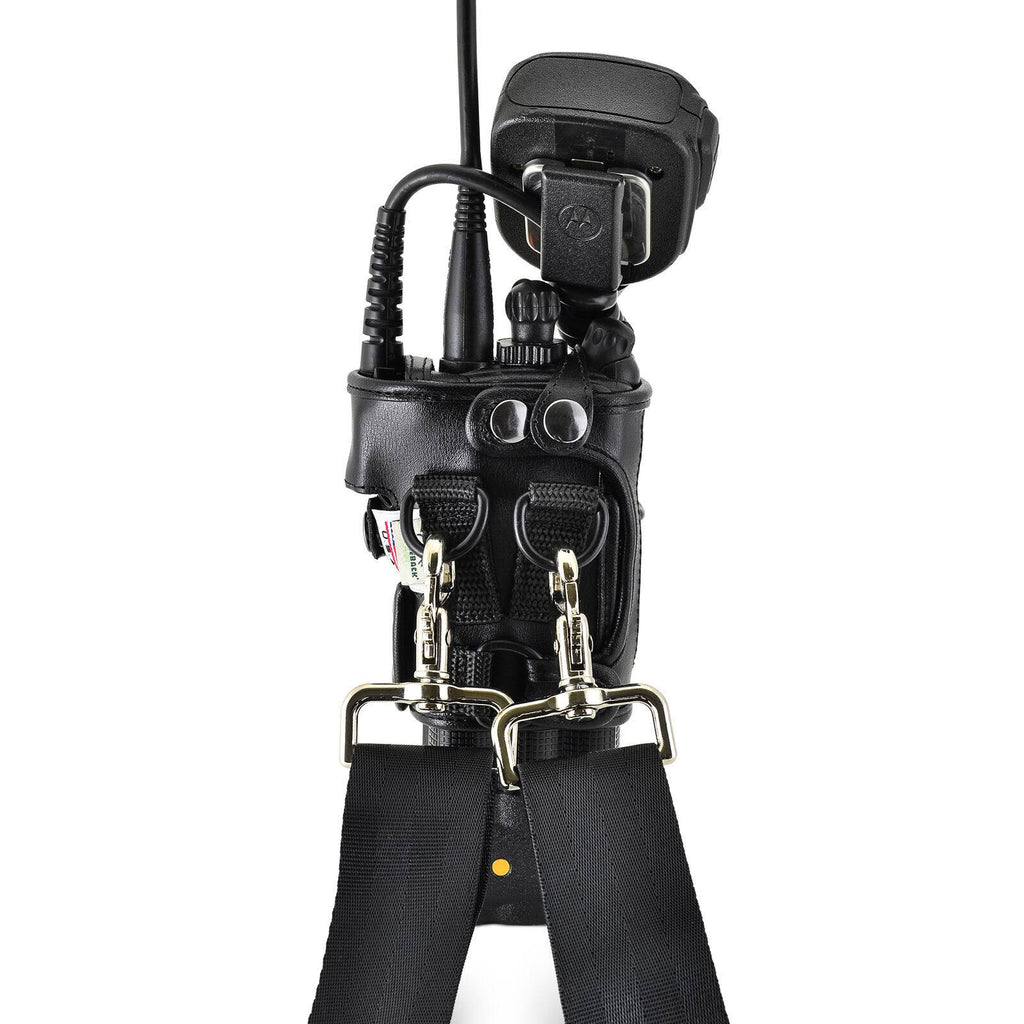 Black Leather 2 Way Radio Holder W465275