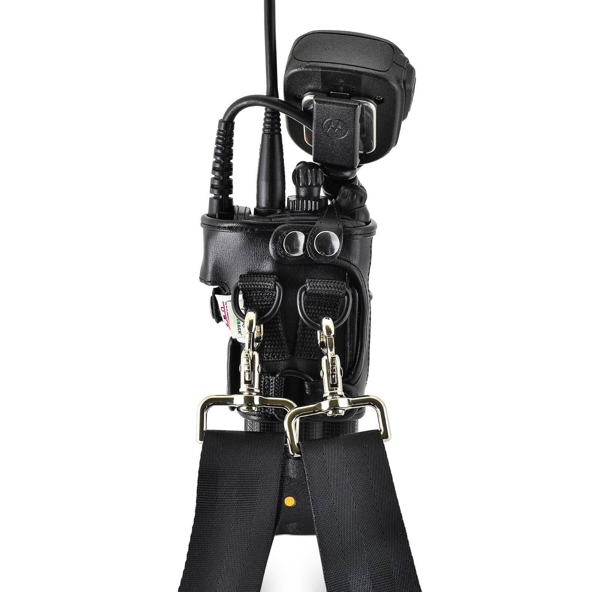 Black Leather 2 Way Radio Holder W465275