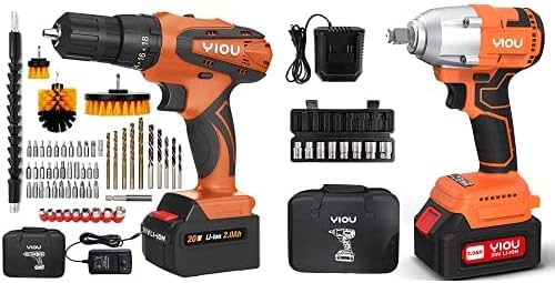 20V Cordless Drill/Driver Kit with Battery and Charger, 56pcs ACC & Tool Bag, Power Drill Set with 3/8 Keyless Chuck, 18+3 Clutch, 310 In-lb Torque A5210