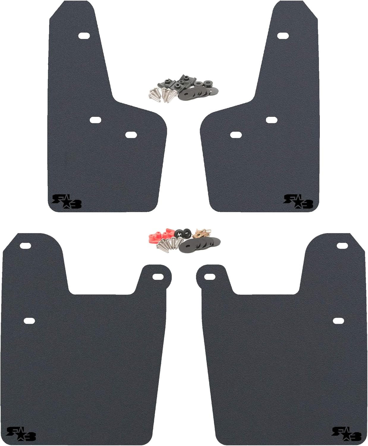 Black Mud Flaps with Black Logo I592