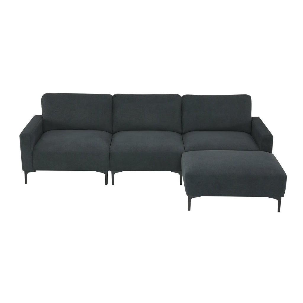 Modern L-Shaped Sectional Sofa with Convertible Ottoman Y765