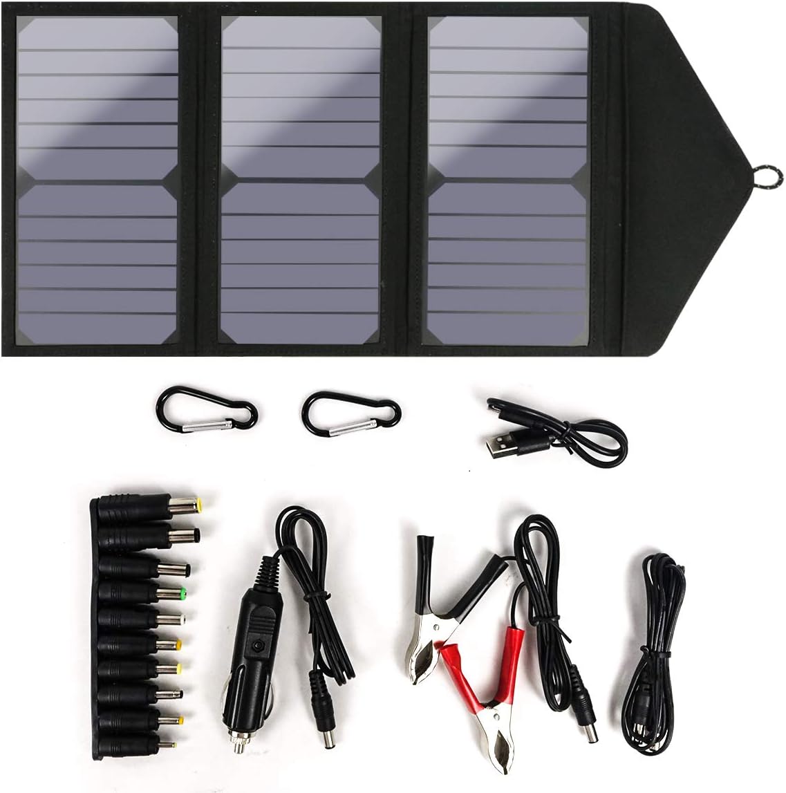 25W Waterproof Foldable Solar Panel Charger with 2-Port USB H419
