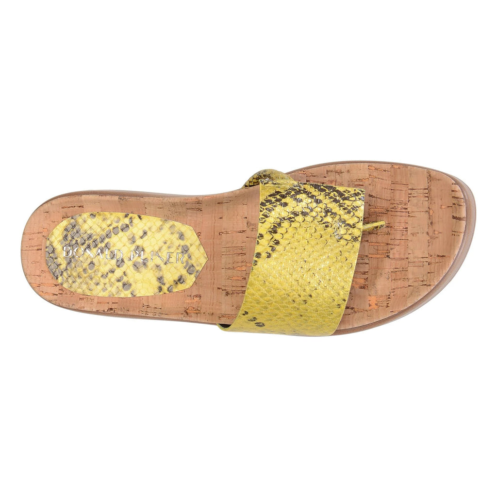 Snake-Embossed Leather Slide F7686