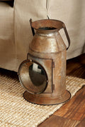 Distressed Metal Glass Candle Lantern, Pack of 2 G1130