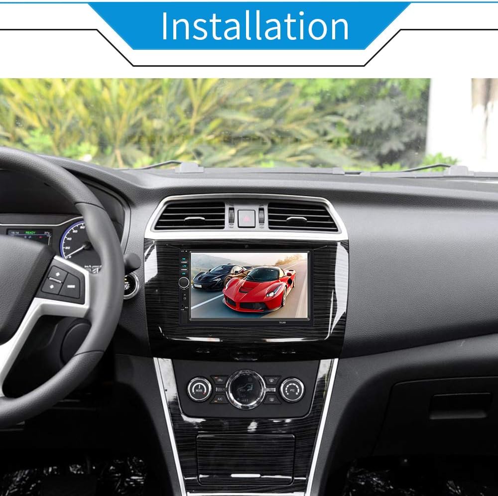 7 Inch Double Din Bluetooth Car Stereo Receiver with Rear View Camera E267095
