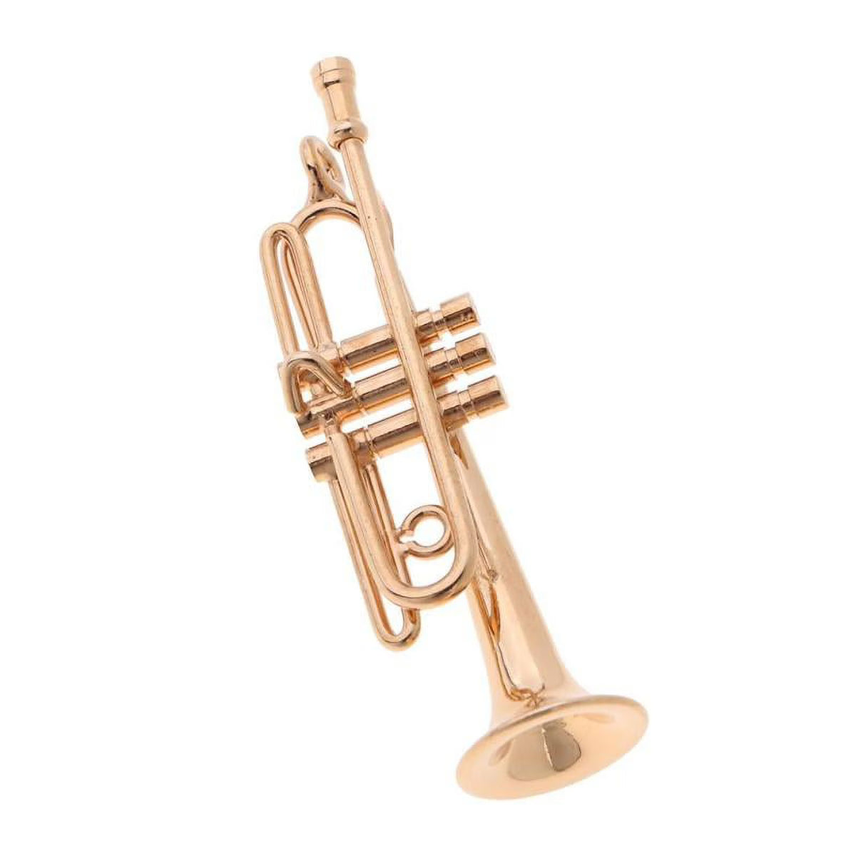 Metal Golden Trumpet Dollhouse Musical Instruments Set I977816