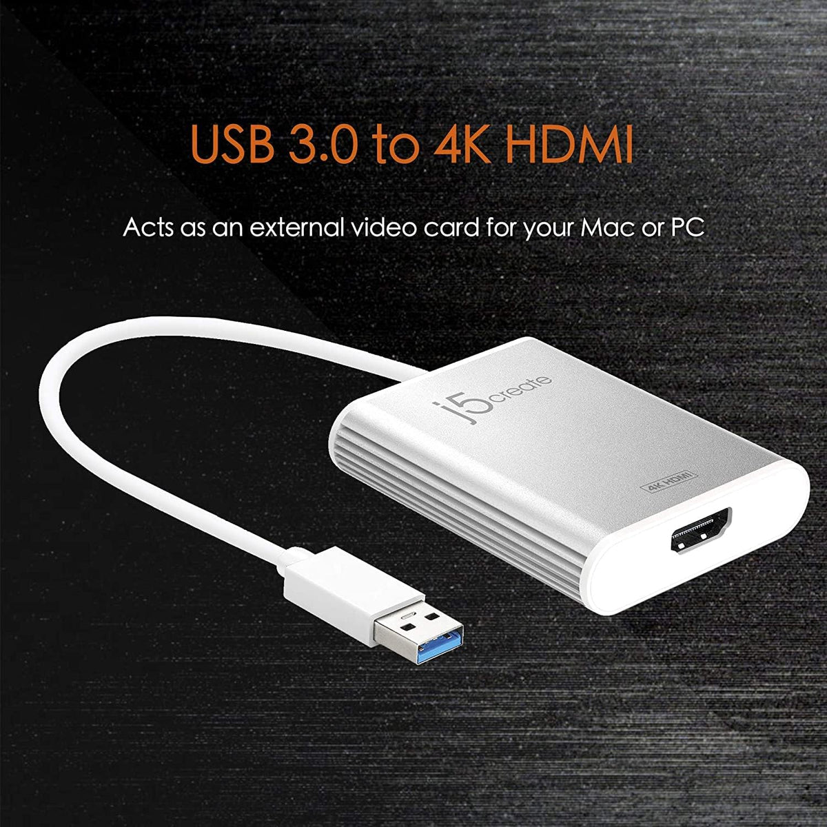 USB 3.0 to 4K HDMI Display Adapter, Aluminum Housing, Pack of 2 V35403